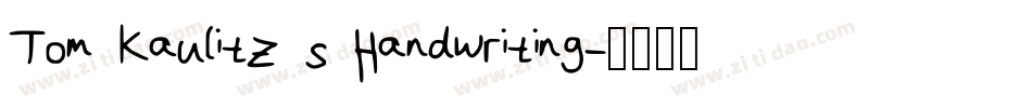 Tom Kaulitz s Handwriting字体转换
